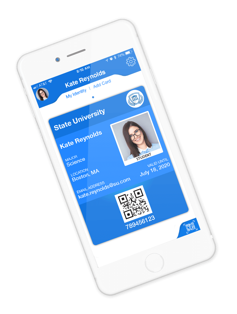 student app card ID Schools ID123 Student Digital App Card for student app card ID Schools ID123 Student Digital App Card for