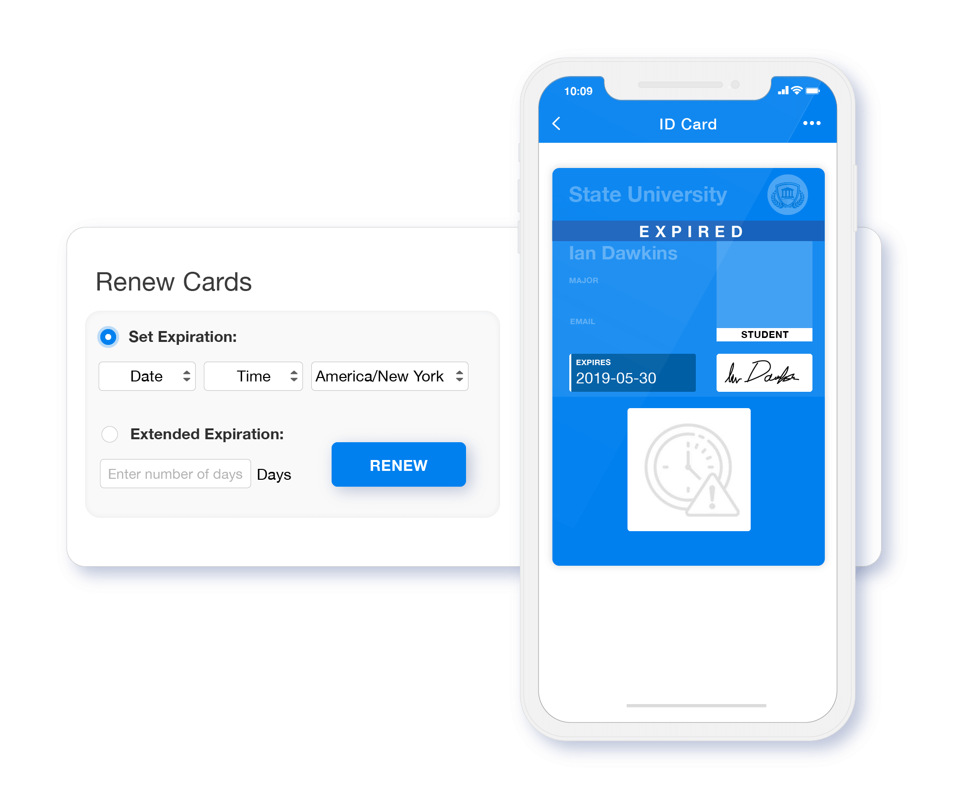 Renew expired digital ID cards