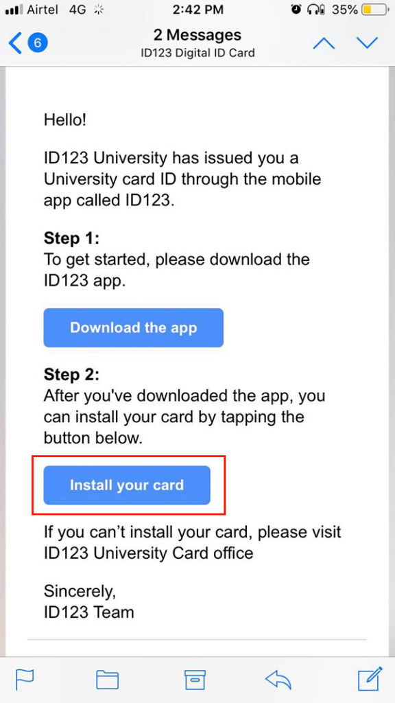 install your card
