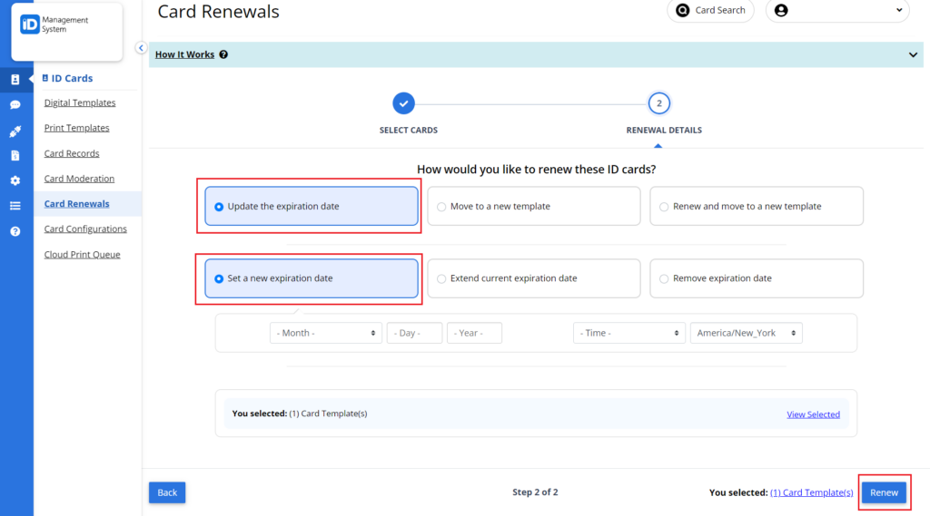 Renewing ID Cards - ID123 Knowledgebase