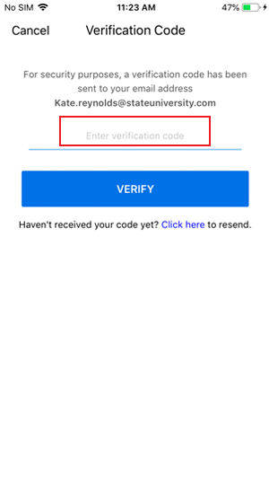 Enter Verification Code