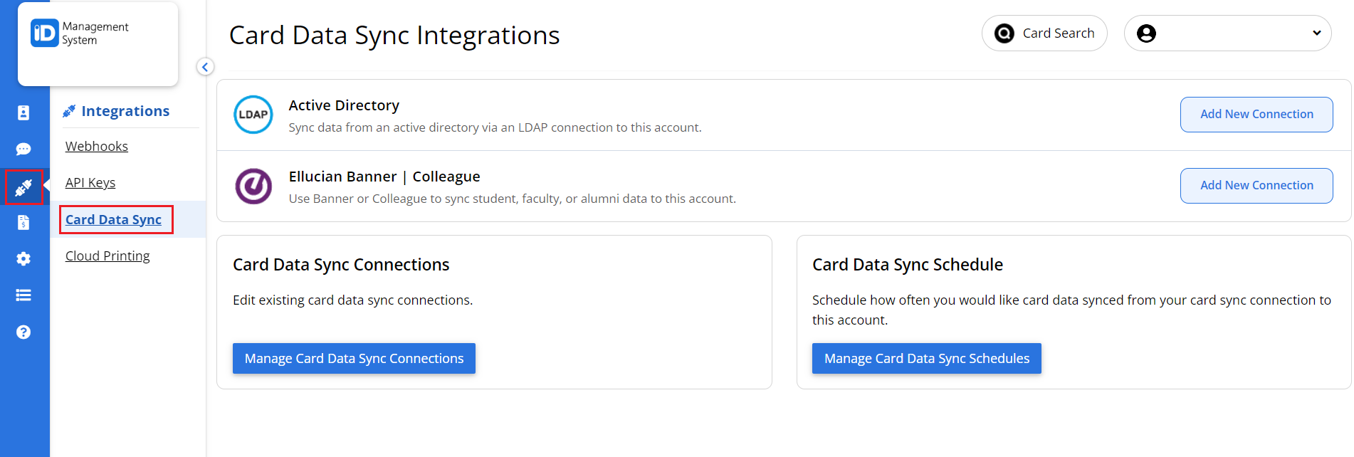 Card Data Sync Card Data Sync