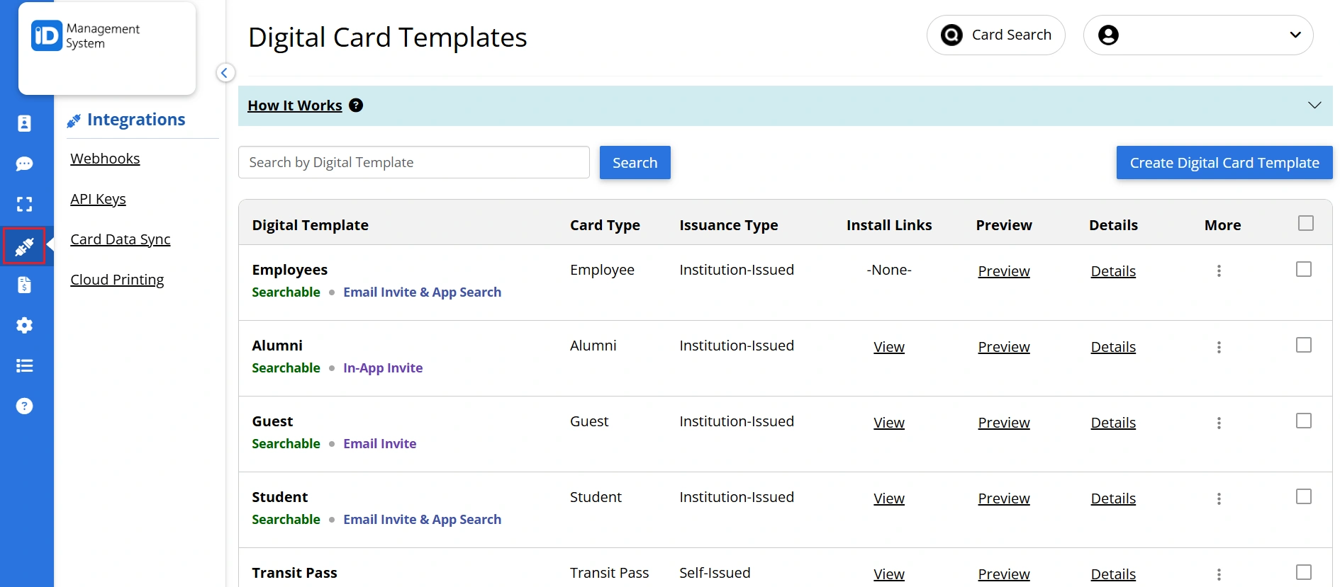 Step 1 Access the Integrations Menu