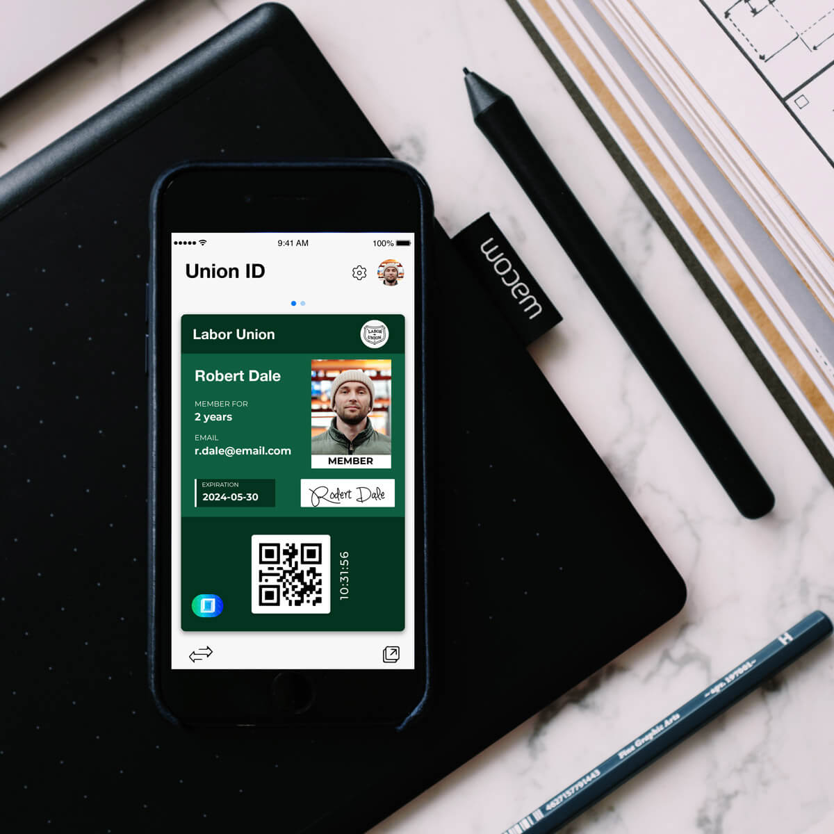 Digital Union ID app Temporary ID