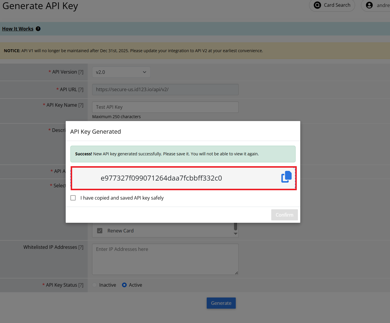 API Key API Key
