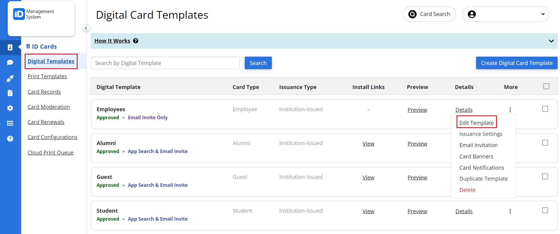 Navigate to “Digital Templates” Navigate to “Digital Templates”