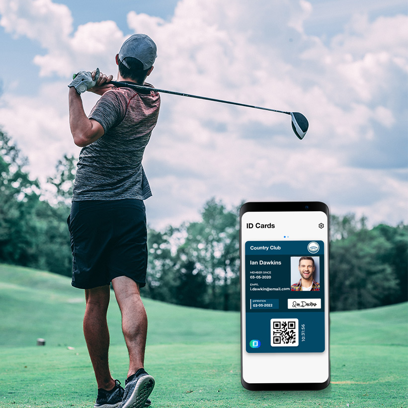 Golf Membership ID card Professional ID Card