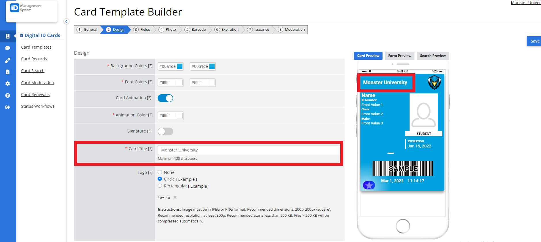 Customizing the Design of ID Cards - ID123 Knowledgebase