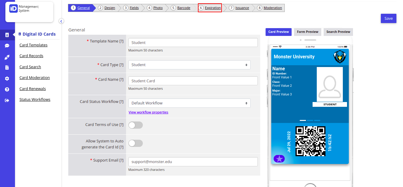 Adding Expiration Dates to ID Cards ID123 Knowledgebase