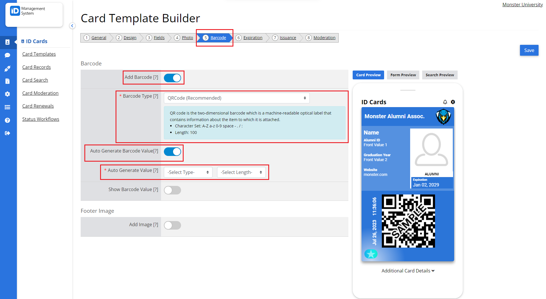 Enter the Barcode Details 2 Enter the Barcode Details 2