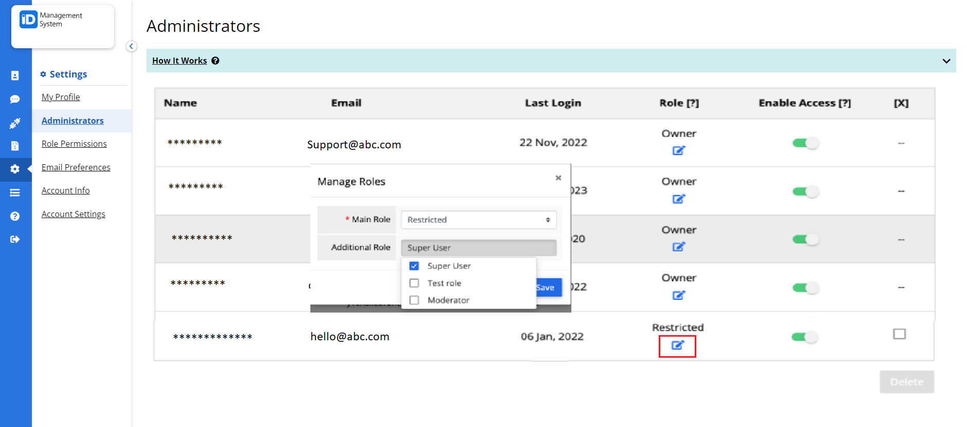 Assign Admin Role Assign Admin Role