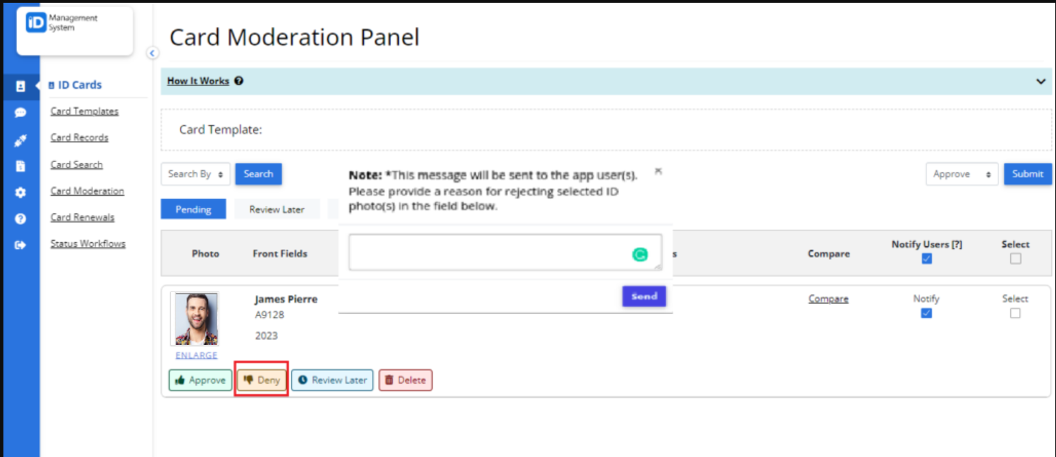 Approve/Deny Moderation 2 Approve/Deny Moderation 2