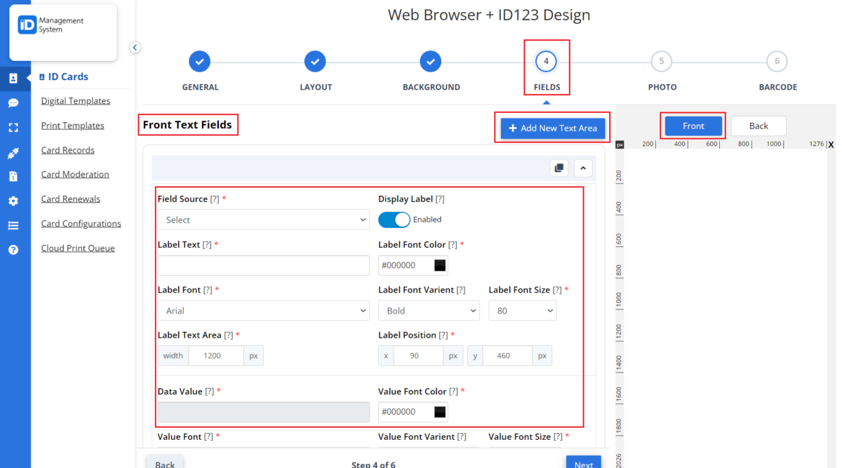 ID123 Knowledgebase | How to Customize Your Physical ID Card Print Template