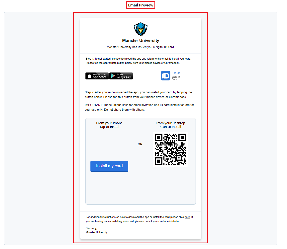 Preview the Email Invitation Template Preview the Email Invitation Template