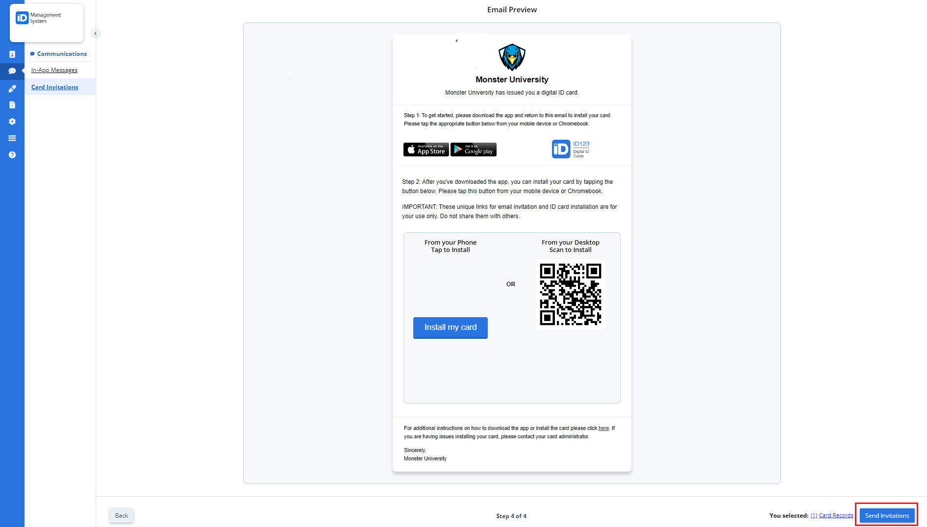 Preview and Send Invitations Preview and Send Invitations