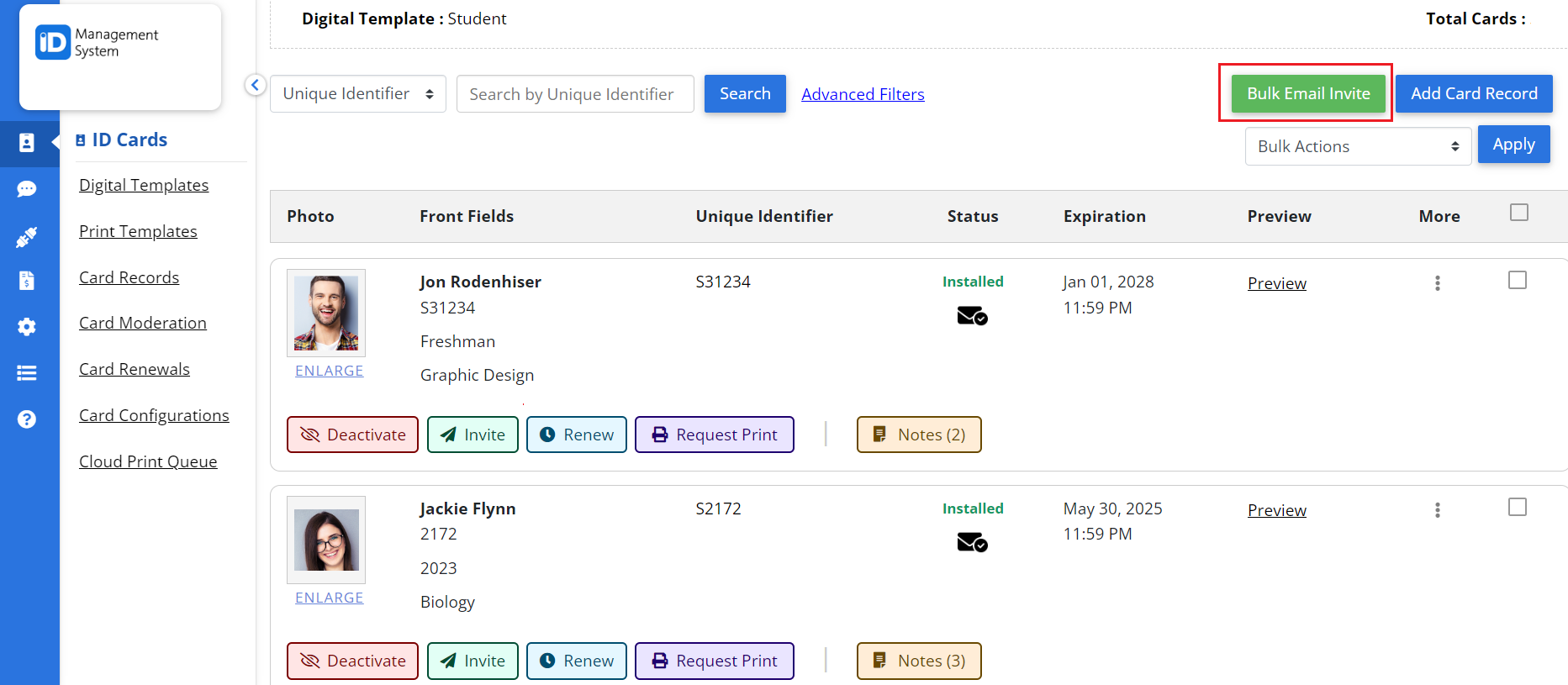Select Bulk Email Invite Select Bulk Email Invite