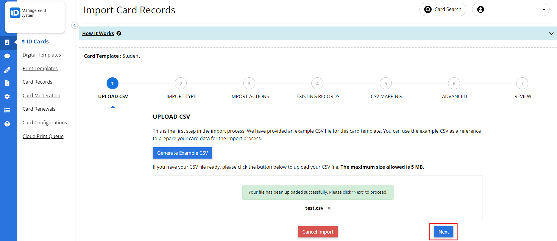 Upload CSV File 2 Upload CSV File 2