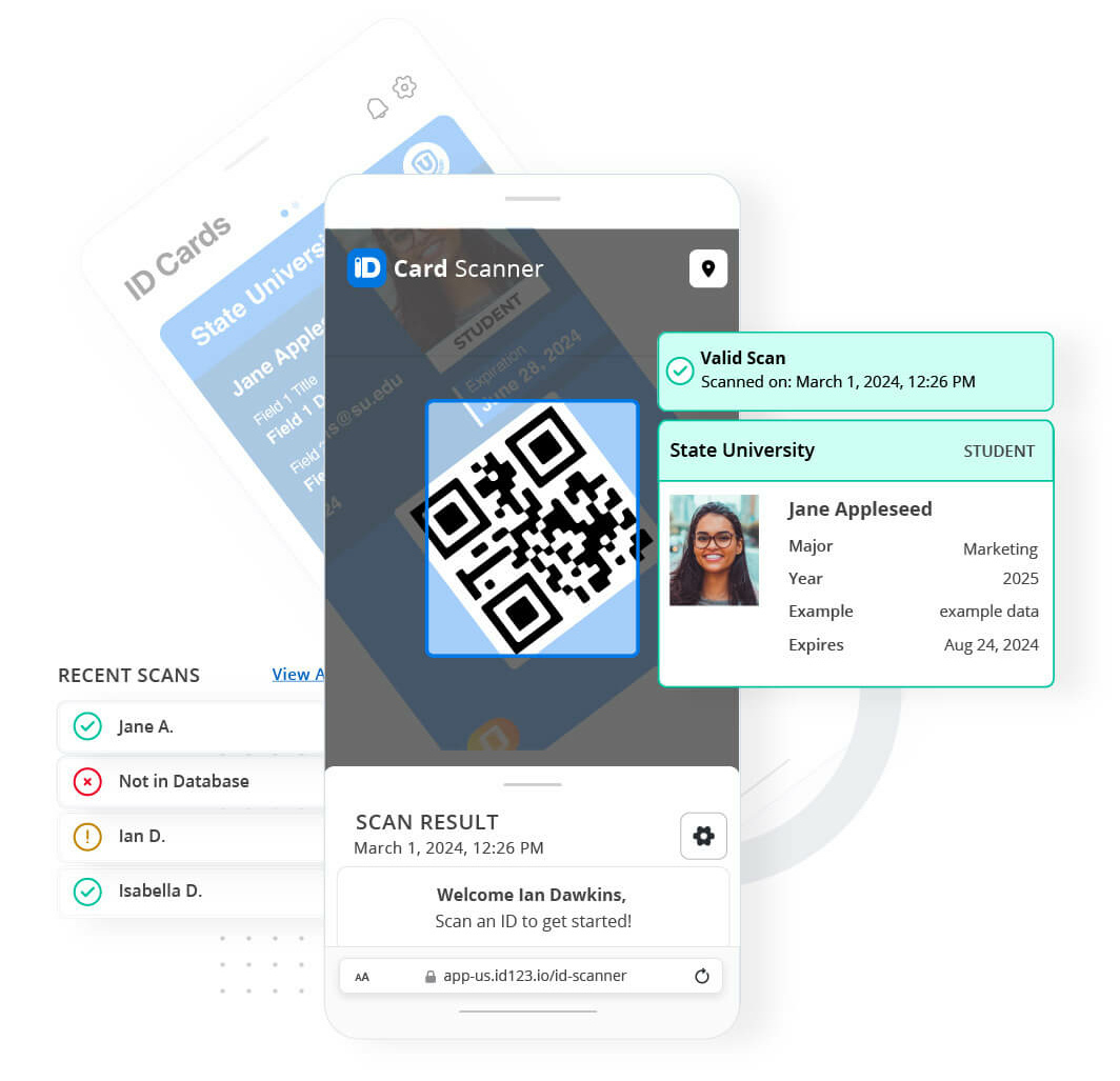 Browser Based ID Card Scanner Temporary Digital ID Cards