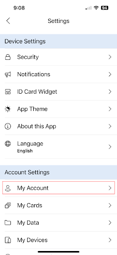 Step 2 Navigate to ’My Account’.