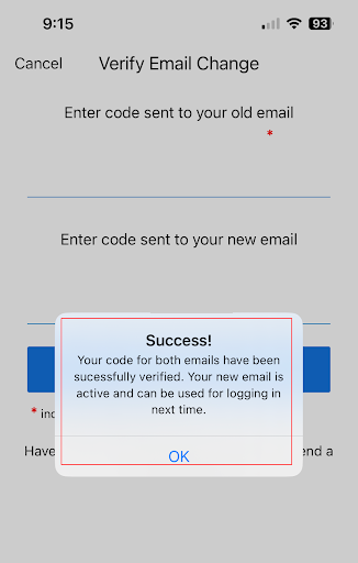 Step 4B Success message.