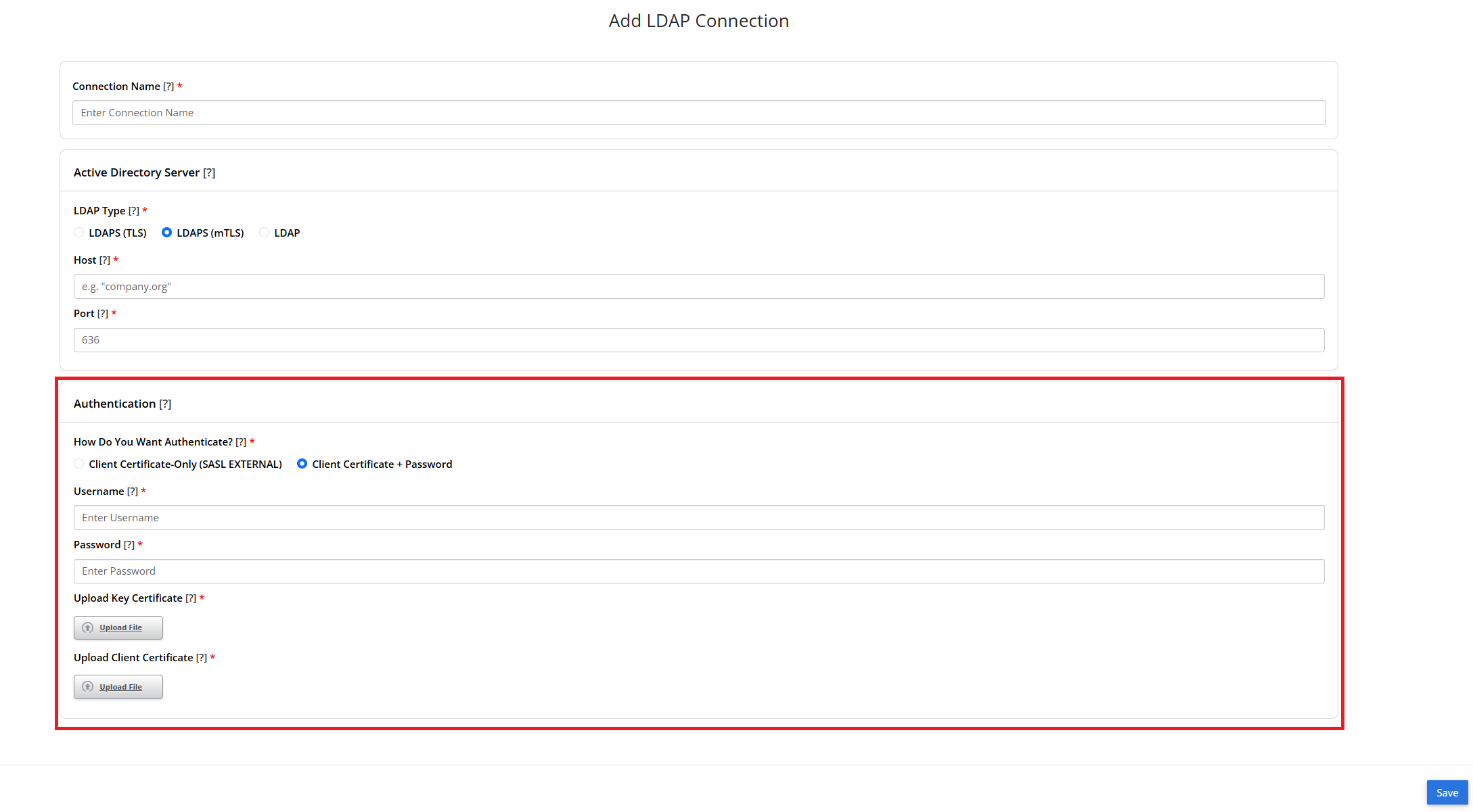 Authenticate via Client Certificate + Password