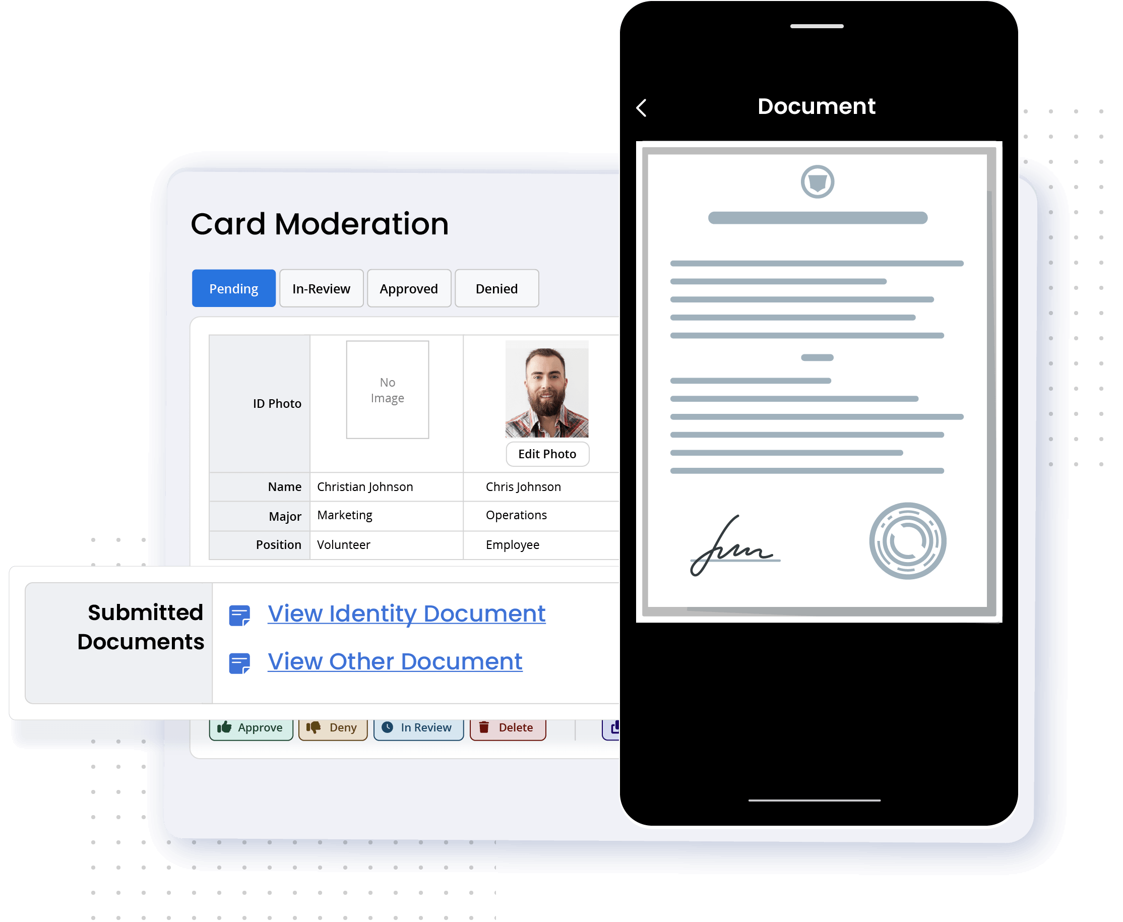Moderate Self issued ID photos