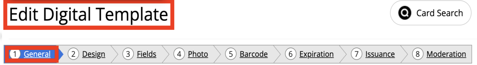 Screenshot 2026-08-17 at 2.26.48 PM General tab within the edit template bar.