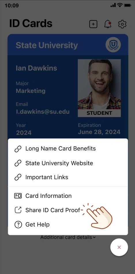 Select Share ID Card Proof